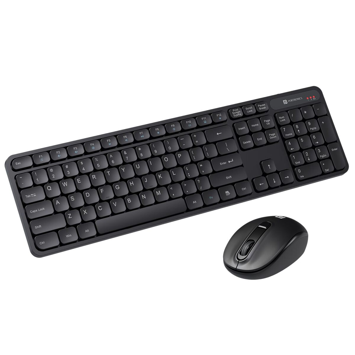 Portronics Key 8 Wireless Keyboard & Mouse Combo – Numeric Pad | Black | 1 Year Warranty