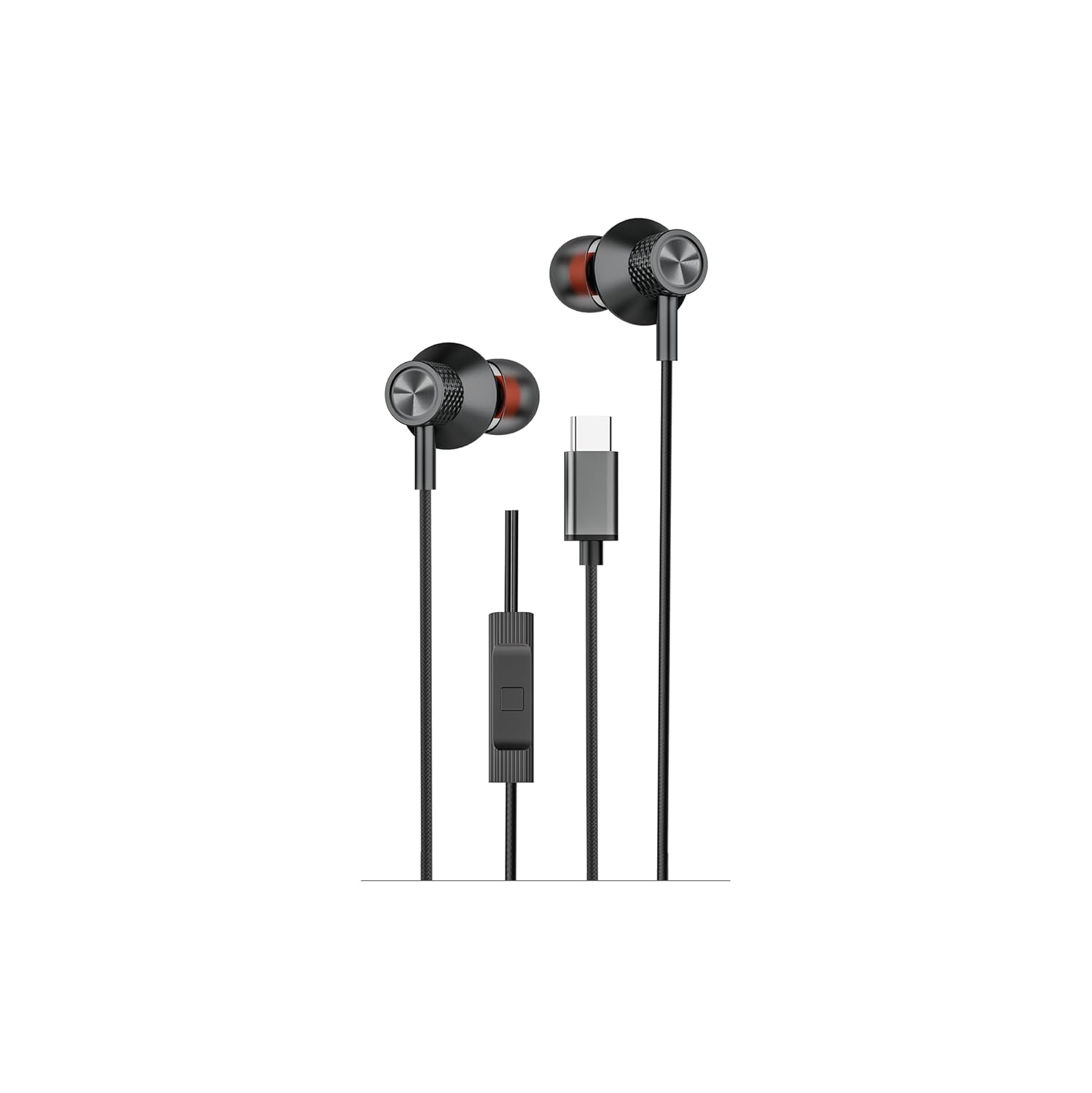 Corseca Sync Beat Wired Earphones – normal | 10mm Drivers | Extra Bass | Mic | Black