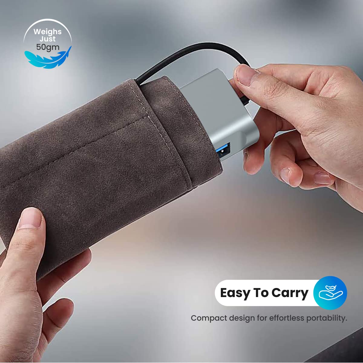 Portronics Mport 11C – 11-in-1 USB-C Hub, featuring 4K HDMI output, Power Delivery, multiple USB ports, SD card reader, and Ethernet, perfect for expanding your device connectivity.