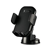 Portronics Clamp M4 – Car Phone Holder, 360° rotation for optimal viewing, sturdy grip, sleek black design, easy installation, compatible with most smartphones, perfect for hands-free navigation.