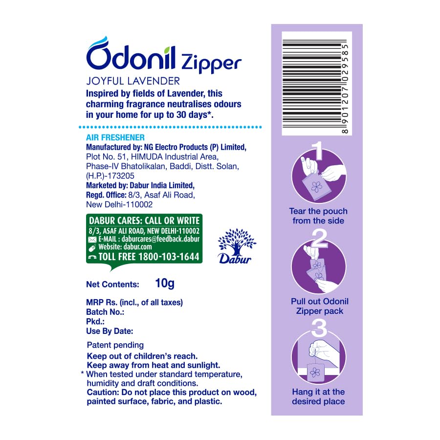 Odonil Air Freshner Zipper Soulful Jasmine