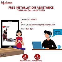 Lifelong FitPro (2.5 HP Peak) Manual Incline Motorized Treadmill for Home with 12 preset Workouts, Max Speed 12km/hr. Bluetooth Speaker