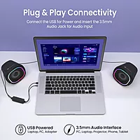 Portronics POR 2246 In Tune 5 USB Powered Speaker – 12W | 3.5mm Jack | LED Light | Black