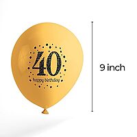 The Magic Balloons - Make Your 40th Birthday Celebration Extra Special With Our Combo Kit Of 30pcs Printed Balloons And A Banner Pack Of 31pcs