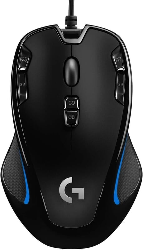 Logitech G300s Ambidextrous design/ Programmable Lighting/ Frictionless Base,upto 2500 DPI Wired Optical Gaming Mouse