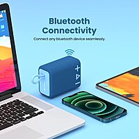 Portronics Breeze 4 – 5W Bluetooth Speaker offers hands-free calls, TWS stereo sound, compact design, long battery life, and easy connectivity.