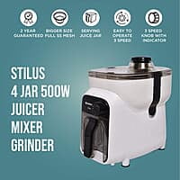 Havells Stilus 500 Watt Juicer Mixer Grinder 4 Jar With 3 Speed Led Indication