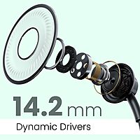 Portronics Gamma C In-Ear Magnetic Earbuds – On/Off/Volume Switch | TPE Cable | Type-C | Black