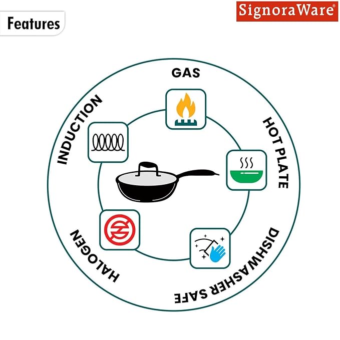 Signora Ware Fry Pan With Lid 2100 ML (22 CM)