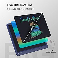 Portronics RuffPad 15M LCD Writing Tablet (POR 1766) – 15 Inch Re-Writable Multi-Color Display