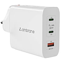 Ambrane 150W GaN Multi-Port Fast Charger Type C USB Compatible with All iPhones, Android Smartphones & Laptops
