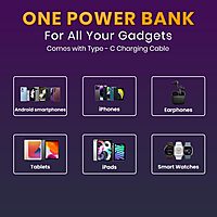 Portronics PowerPulse 30 – 10000mAh 30W Nano Power Bank (Black) offers fast charging, compact design, and high capacity. Perfect for on-the-go charging of smartphones and devices.