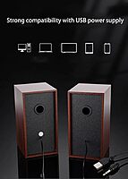 HAMMOK VINTAGE Wooden USB Speaker – Stylish Brown & Black, Rich Sound | Perfect for Home, Office & Retro Audio Lovers