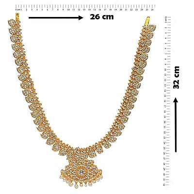 Gold Plated Necklace Set, Triple Haram