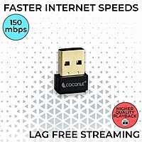 Coconut Wireless Adapter WA04 (Seamless Wi-Fi Connectivity, High-Speed Internet, Compact Design, Easy Setup, Reliable Performance, Perfect for Home & Office, 1 Year Warranty)