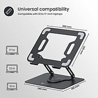 Portronics My Buddy K9 - Portable Laptop Stand - Adjustable elevation levels