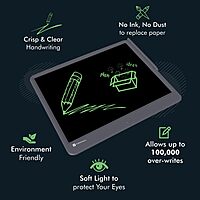 Portronics Ruffpad 15 – 15" LCD Writing Pad, Grey. Perfect for notes, sketches, and reminders. Lightweight, portable, and eco-friendly. Easy to use with a simple erase button. Ideal for all ages.