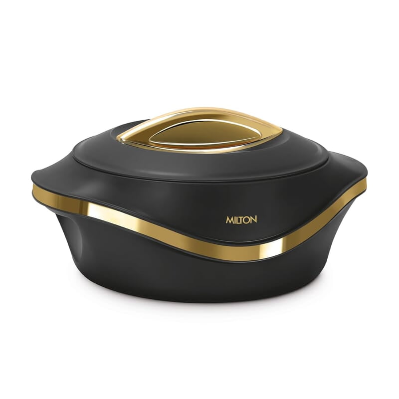 MILTON Pearl 1000 Inner Stainless Steel Casserole, 860 ml, Black