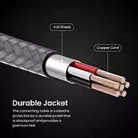 Portronics iKonnect C Plus USB-C to 3.5mm AUX Cable 1m – Braided Audio Cable