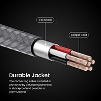 Portronics iKonnect L Plus Lightning to 3.5mm AUX Cable 1m – Braided Audio Cable