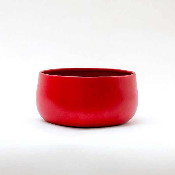 Cherry Red Modern Metal Planter
