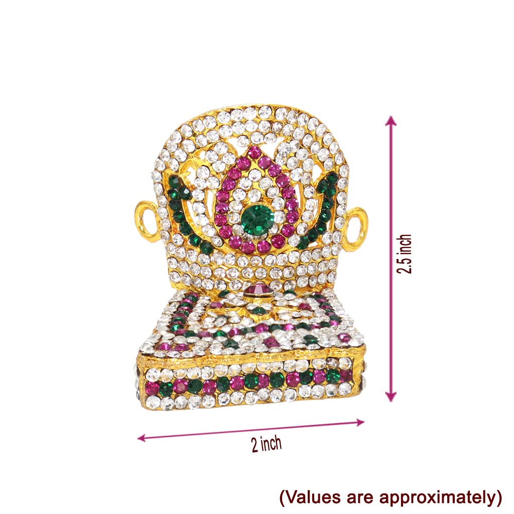 .God Ornament Gold Plated Multi Stone Hand&Leg with Namam, God Stone Ear