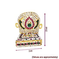 .God Ornament Gold Plated Multi Stone Hand&Leg with Namam, God Stone Ear