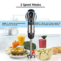 AGARO Marvel 800 Watts Hand Blender With Chopper, Jar & Whisker, 2 Variable Speed Modes & Speed Regulator