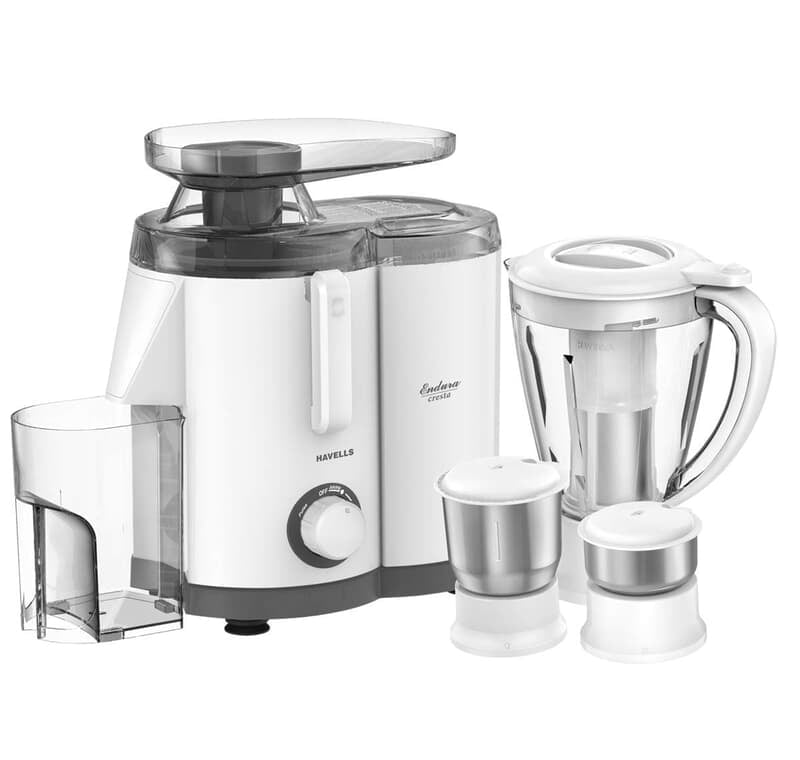 Havells Stainless Steel Endura Cresta Juicer Mixer Grinder, 500W, 4 Jar