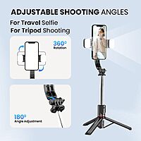 Portronics LumiStick 2 – 4 Legs + Stick with Mount for Mobile | Remote | Black | 1 Year Warranty