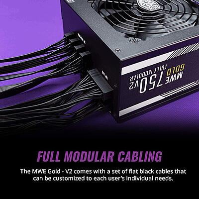 OpenBox COOLER MASTER MWE Gold V2 FM 750W A/UK Cable 750 Watts PSU  (Black)