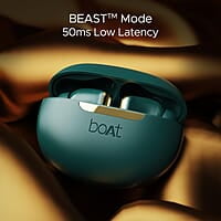 boAt Airdopes 141 ANC TWS in-Ear Earbuds w/ 32 dB ANC, 42 Hrs Playback, 50ms Low Latency Beast Mode, 4 Mics with ENx, ASAP Charge, IWP Twch with BT v5.3 & IPX5 Ear Buds TWS