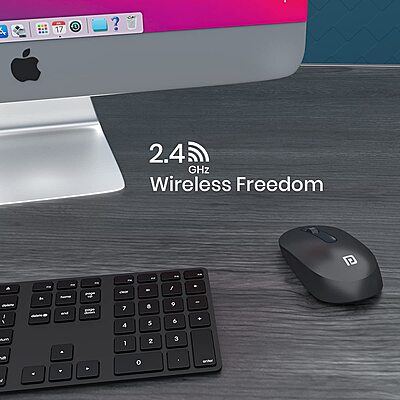 Portronics Toad 13 Wireless Mouse – 2.4GHz| USB Nano Receiver | Black | 1 Year Warranty