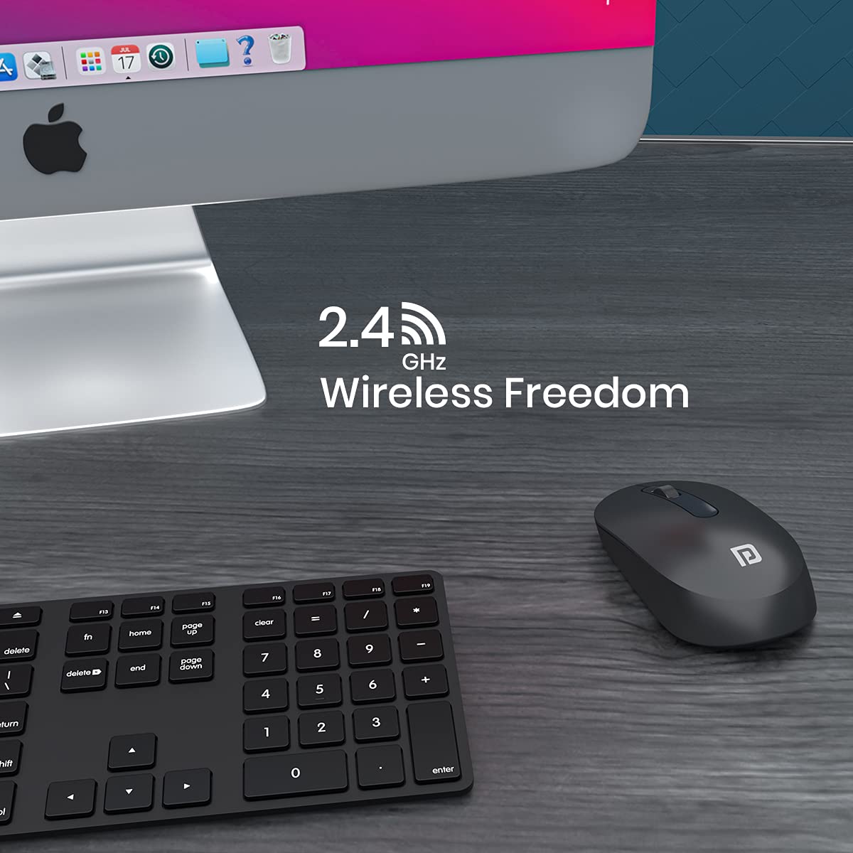 Portronics Toad 13 Wireless Mouse – 2.4GHz| USB Nano Receiver | Black | 1 Year Warranty