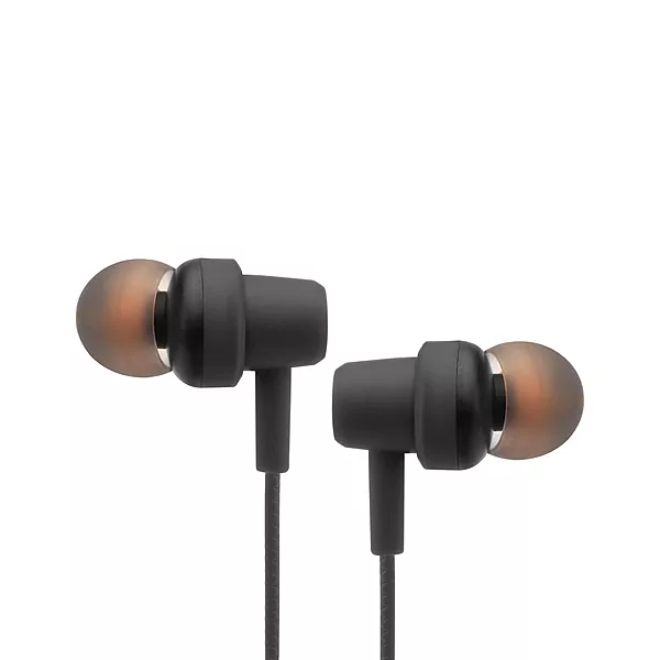 Lapcare Woobuds II LBD‑006 Wired Earbuds with Built‑in Mic | 10 mm Drivers, Stereo Deep Bass, Tangle‑Free Cable (~1.2 m), Soft Silicone Tips & 3.5 mm Jack – Music & Calls