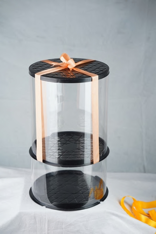 CLEAR CAKE BOXES 2 kg tall