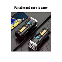 Zigdeal USB Rechargeable Flashlight – Bright LED Torch | Portable | Emergency Light