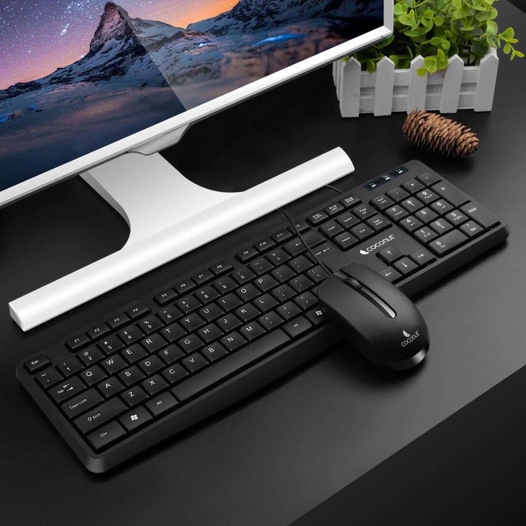 COCONUT CHERRY K24 WIRED KEYBOARD AND MOUSE