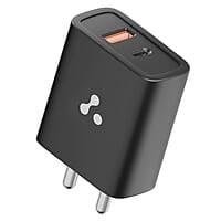 Ambrane 33W USB & Type-C Dual Port Fast Wall Charging Adapter with QC & PD Technology Compatible