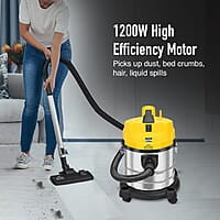 KENT Wet and Dry Vacuum Cleaner KSL 612 1200 W Blower Function Flexible hose Extension tube Crevice tool Floor brush Wet brush Filter bag