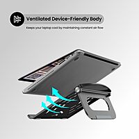 Portronics Hexa 5 Laptop Stand – Foldable, Adjustable Height, Portable