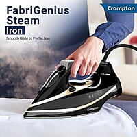 Crompton Fabrigenius 2000 W Steam Iron with 380 ml Water Tank, Upto 40g /min Steam Output and Ceramic Coating Soleplate