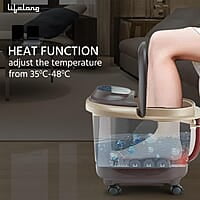 Lifelong LLM279 Corded Electric Foot Spa and Massager with 4 Automatic Rollers & 4 Manual Rollers, Digital Panel