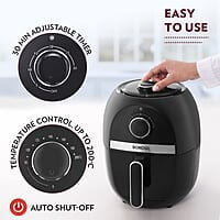 Borosil Best Air Fryer, Air Fryer for Home, Timer Selection, Adjustable Temp Control, 2.8 L Capacity