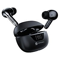 Portronics Twins 28 ANC – TWS Earbuds, 50H Playtime, Black, Active Noise Cancellation, Bluetooth 5.0, Touch Control, IPX4 Water Resistant, Deep Bass, Comfortable Fit, Perfect for Music Lovers.