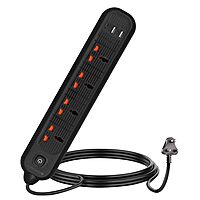 Frontech FT-3514 with 4 universal sockets, 1.5 m cable, LED indicator & surge protection. Compact and safe for everyday use.