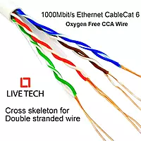 Live Tech 100M Cat 6 Network Cable – High-Speed LAN Connectivity for Home & Office