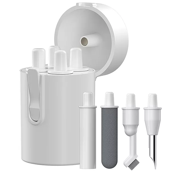 Portronics 5-in-1 Cleaning Kit: Essential for gadget maintenance. Includes microfiber cloth, brush, spray, and more. Ideal for tech enthusiasts!