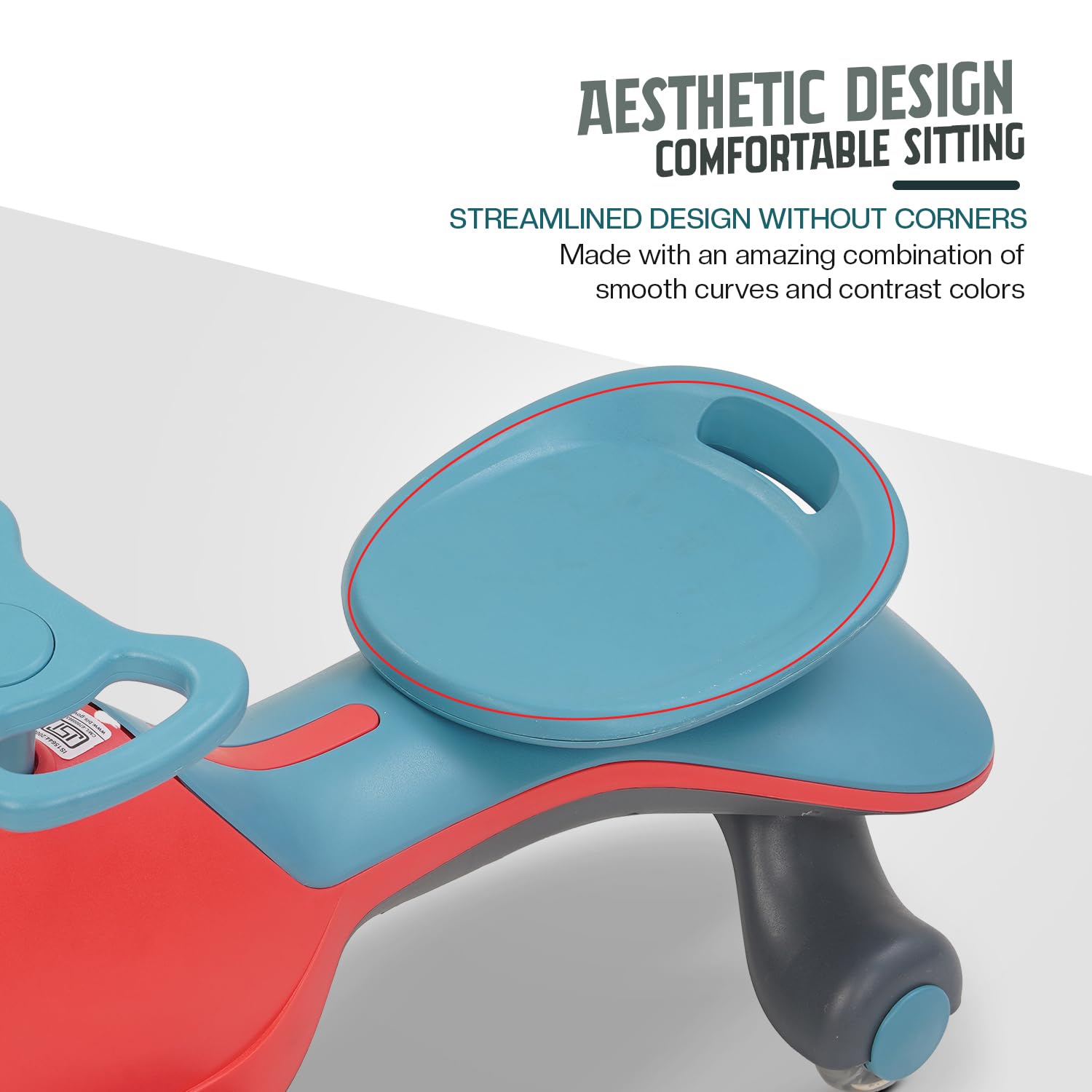 Baybee Nord Kids Magic Swing Car for Kids-Red/Blue Baybee Nord Kids Magic Swing Car for Kids-Red/Blue