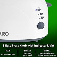 AGARO Venus 750W, Two Slice Toaster with 6 Toasting Levels